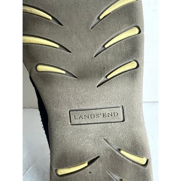 Land’s End Blue Suede Round Toe Bungee Straps Slip On Comfort Ballet Shoes 8.5 - Picture 13 of 13